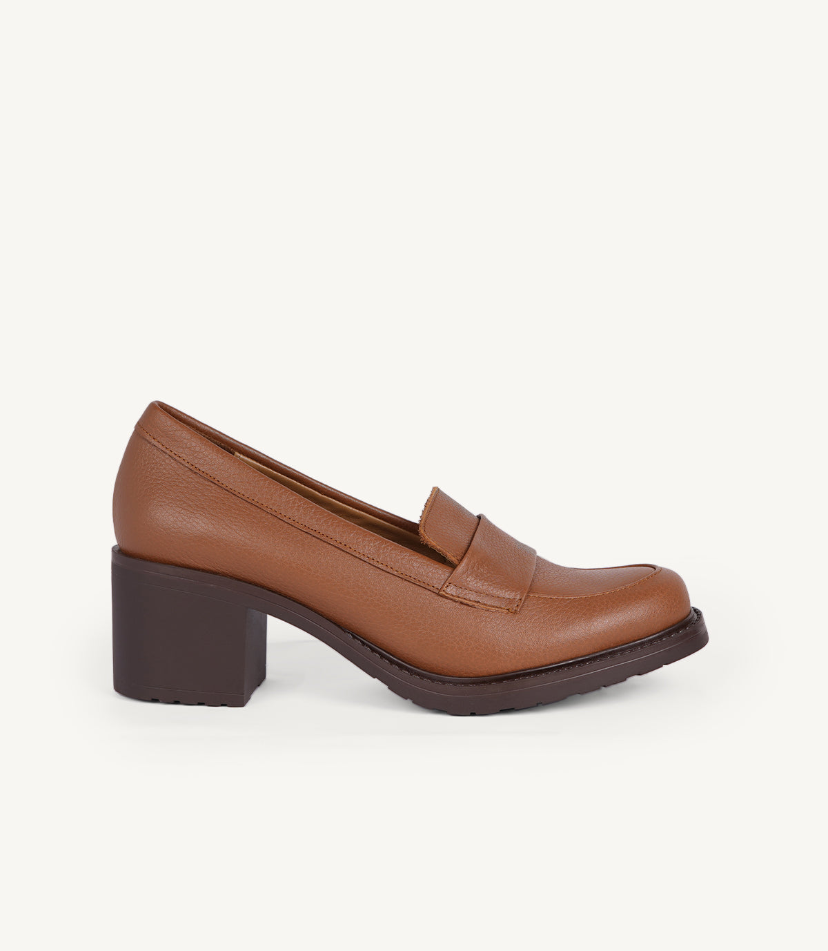 MOCASSIN - SOFIA EN CUIR TABAC - CL2300