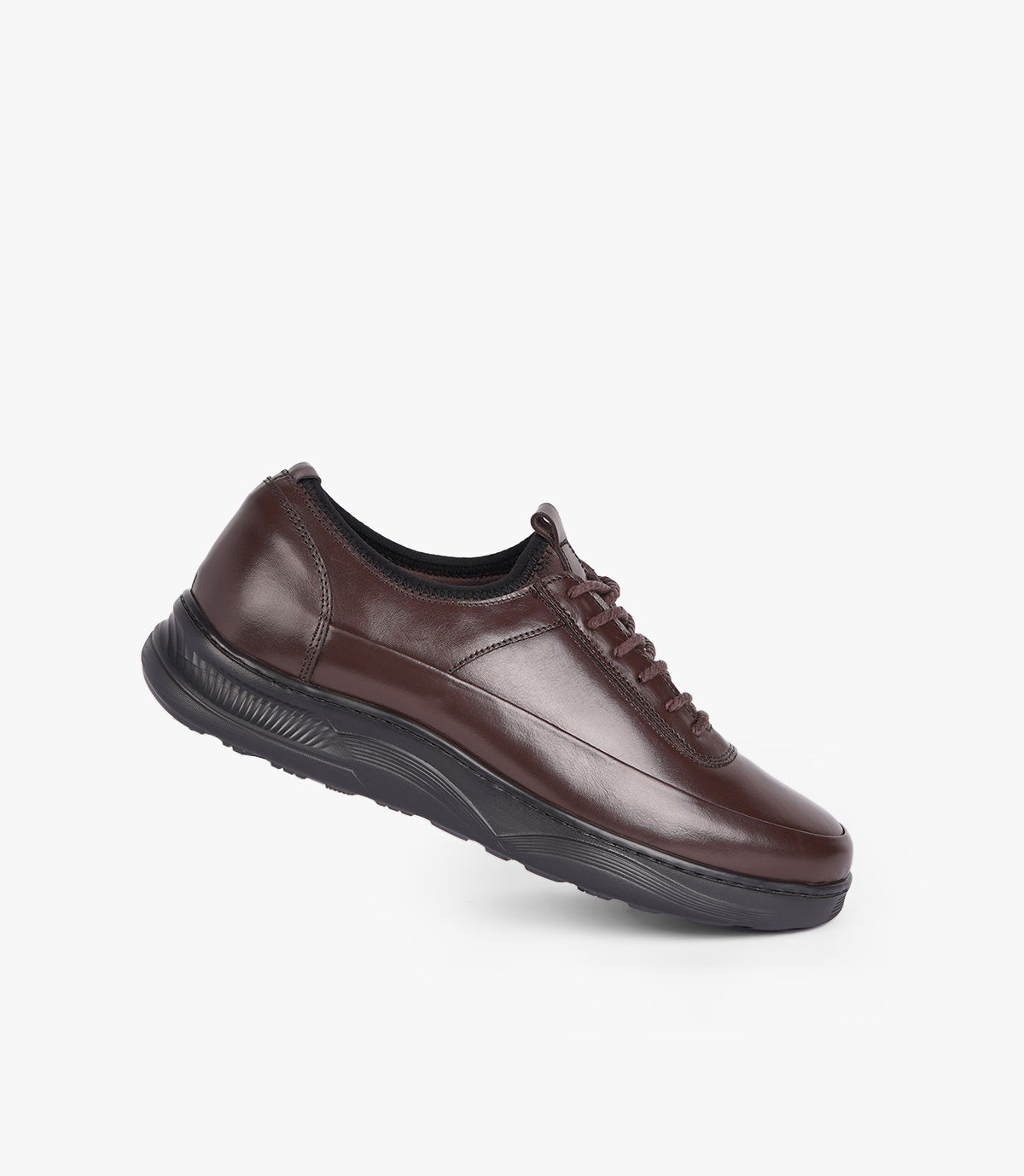 BASKET ELVAN EN CUIR MARRON - CL3012