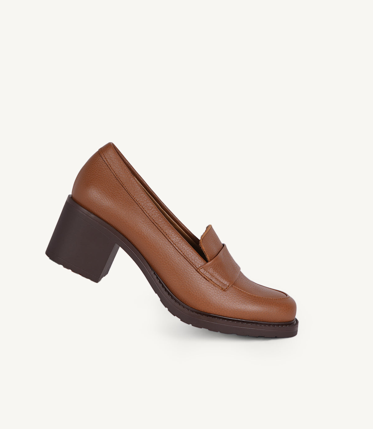 MOCASSIN - SOFIA EN CUIR TABAC - CL2300