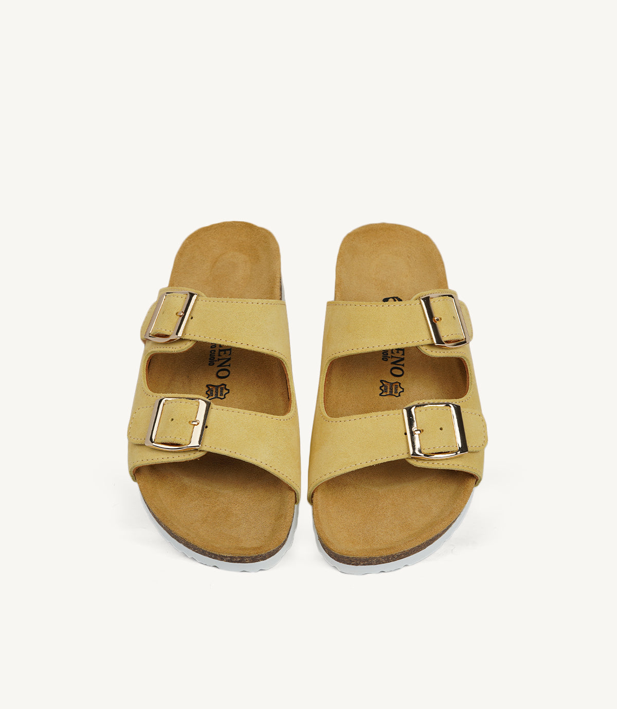 SF04- SANDALES EN DAIM JAUNE