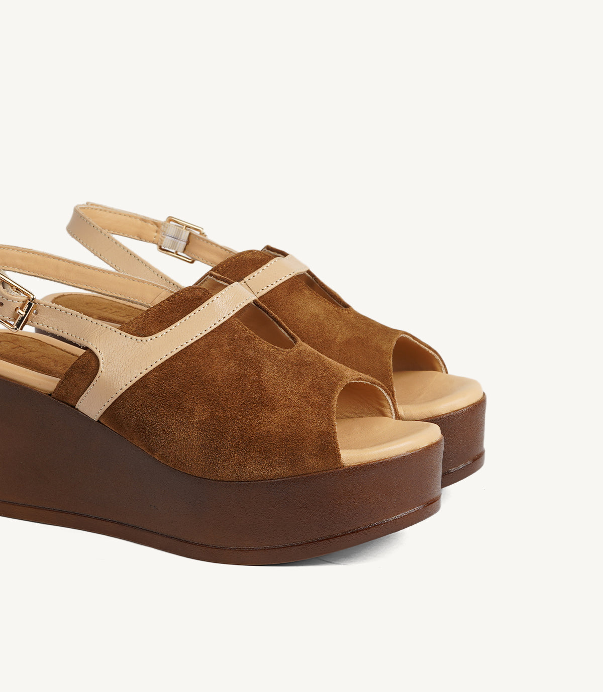 2453 Sandale ELARA ,DAIM TABAC