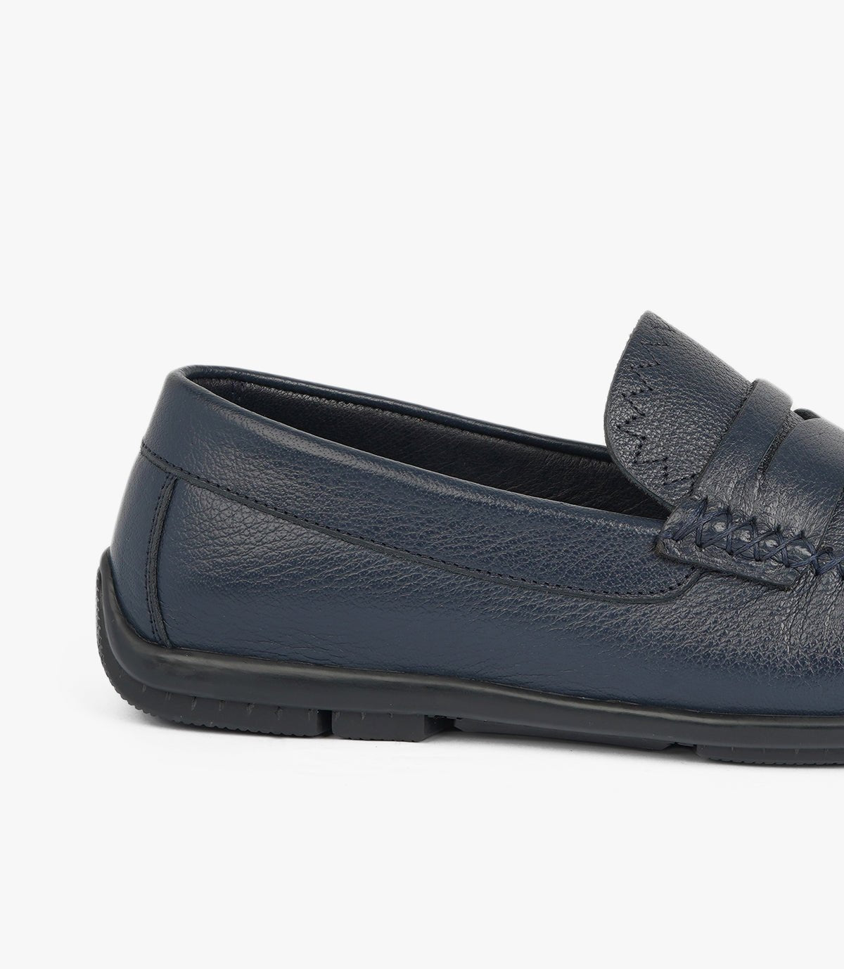 Mocassin ZAYAN en Cuir, Bleu nuit – CL030