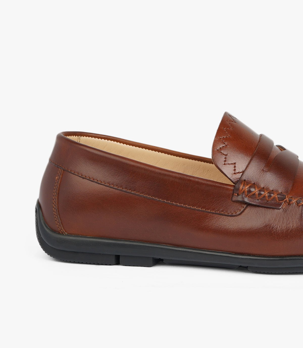 Mocassin ZAYAN en Cuir, Tabac – CL030