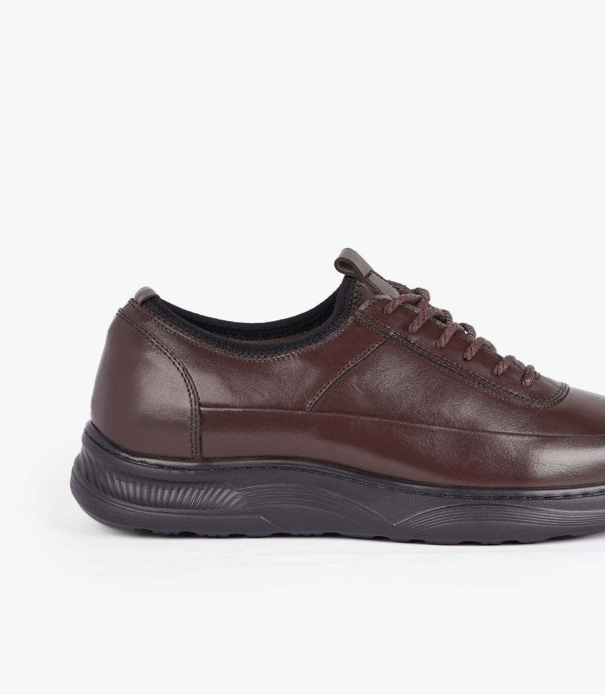 BASKET ELVAN EN CUIR MARRON - CL3012
