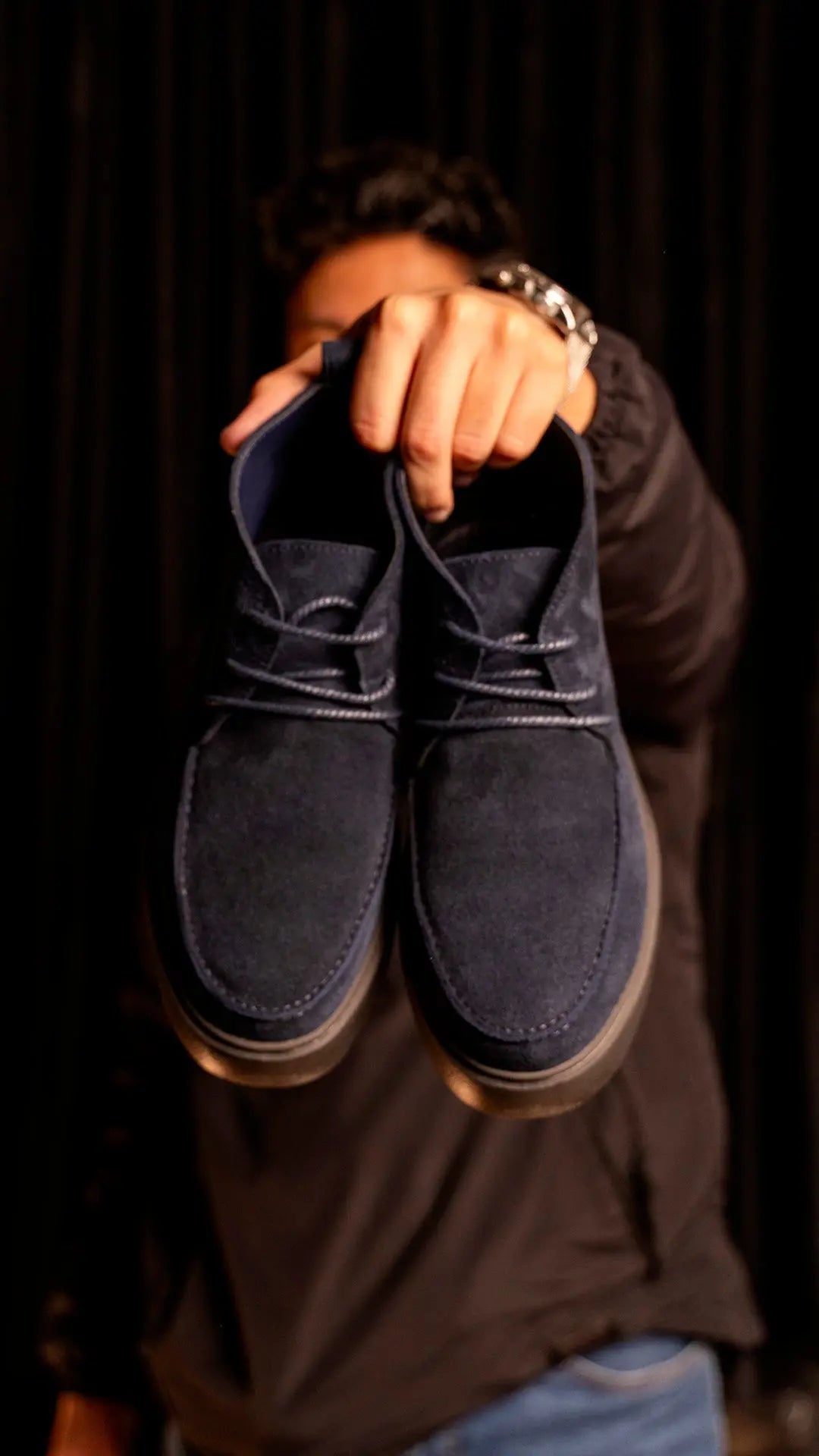 BOTTINE CHUKKA EN DAIM, Bleu Nuit CL328 Celeno