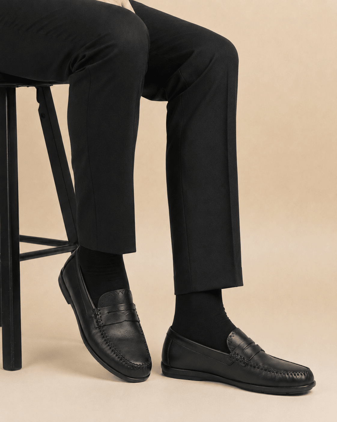 Mocassin ZAYAN en Cuir, Noir – CL030