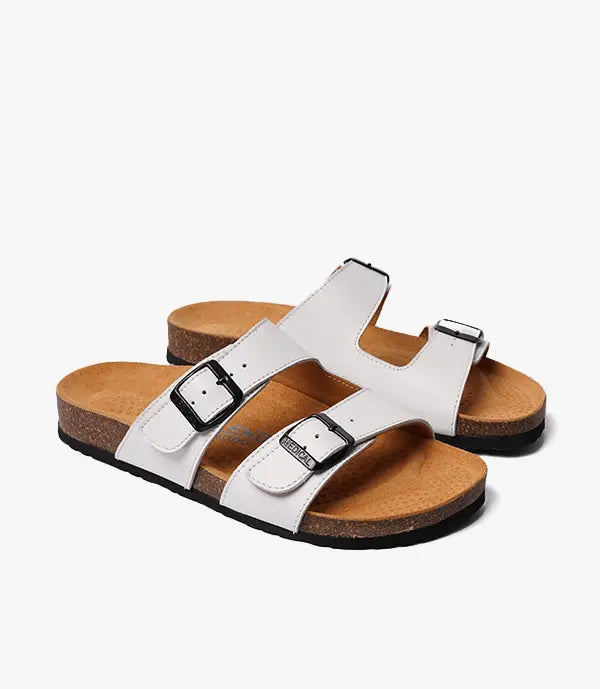 SANDALES WALK EN CUIR, Blanche – SL02 Celeno