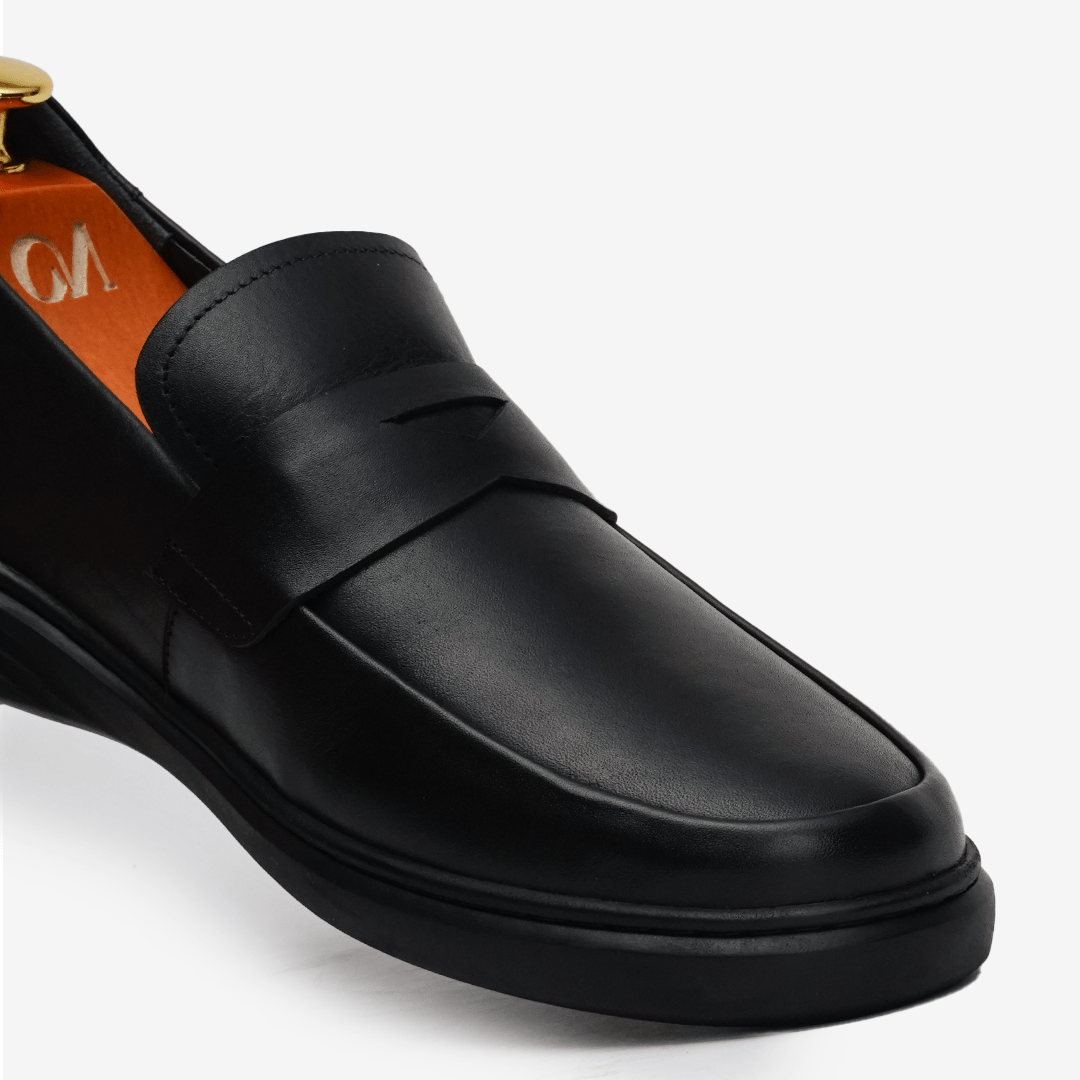 MOCASSIN Jock en Cuir, Noir – CL3075
