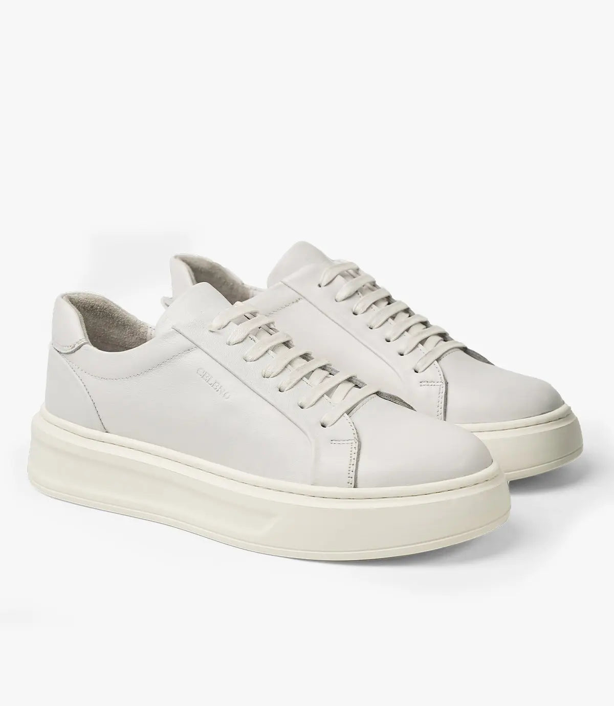 BASKET ROYALE en Cuir, Blanc – CL6065 Celeno