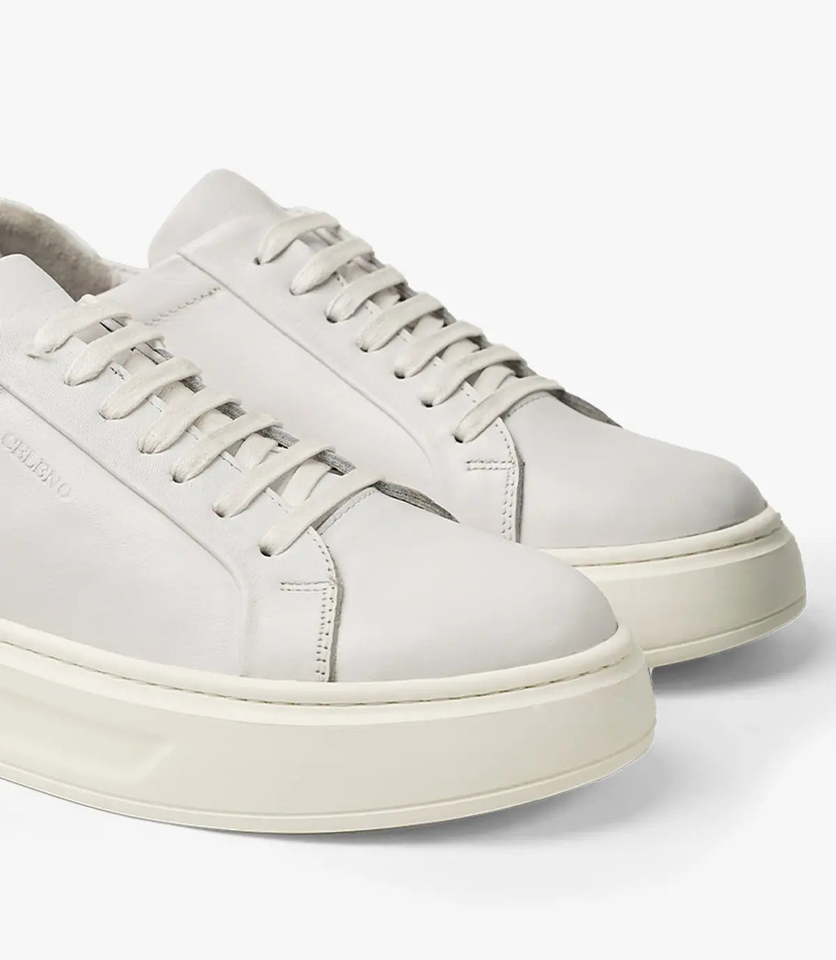 BASKET ROYALE en Cuir, Blanc – CL6065 Celeno