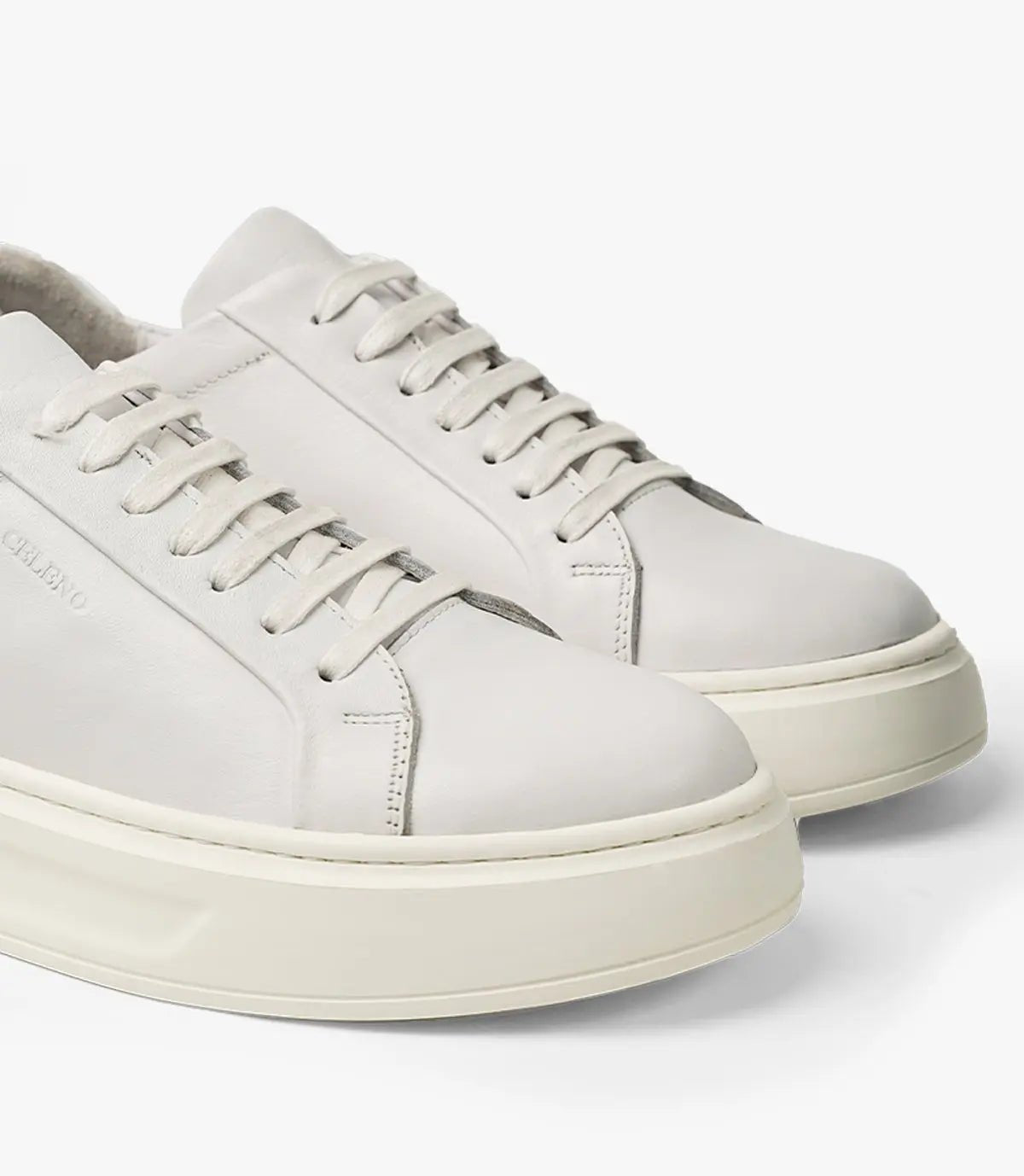 BASKET ROYALE en Cuir, Blanc – CL6065 Celeno