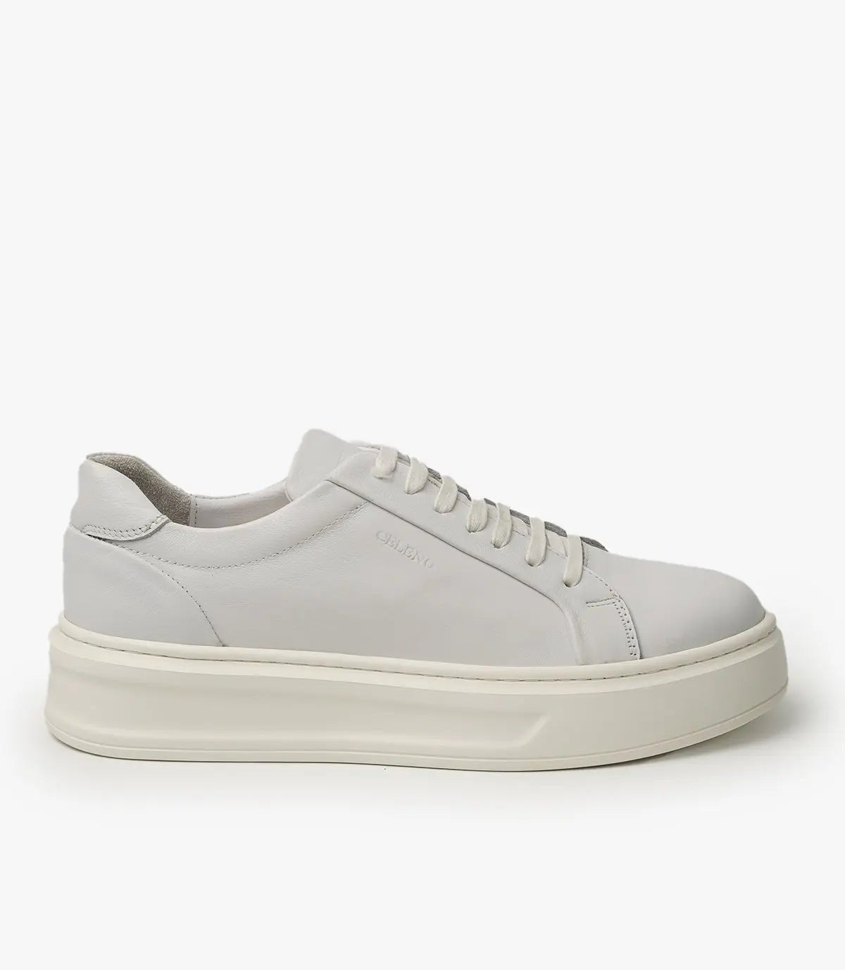 BASKET ROYALE en Cuir, Blanc – CL6065 Celeno
