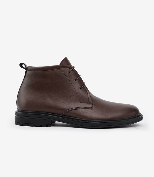 Bottine CHUKKA en Cuir, Marron -CL201
