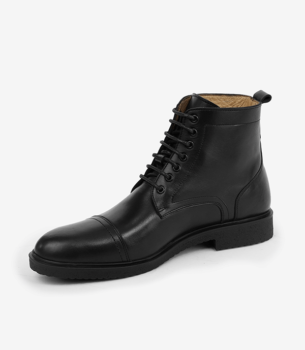 DRESS BOOT en Cuir, Noir -CL663