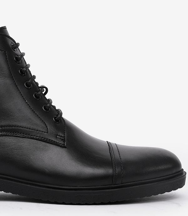 DRESS BOOT en Cuir, Noir -CL663