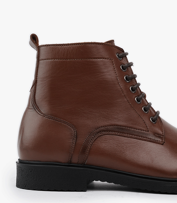 DRESS BOOT en Cuir, Tabac -CL663