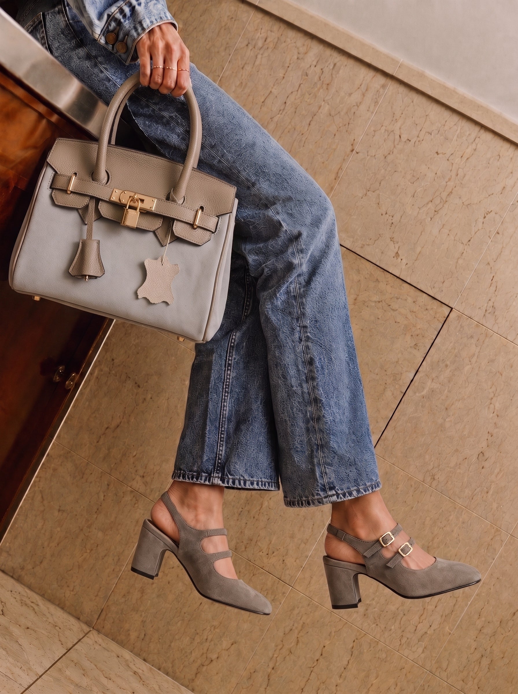 Escarpins BORA en Daim , Taupe