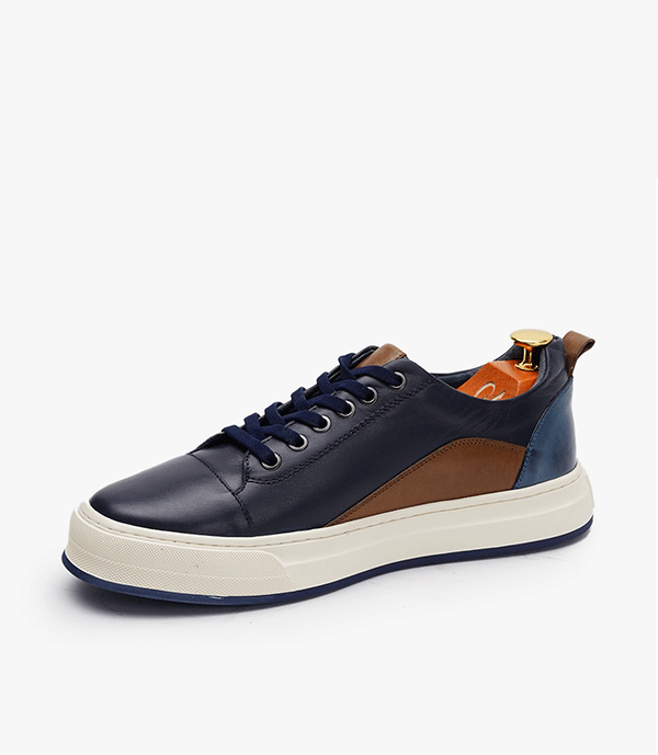 Celeno Maroc Basket Cuir Bolt Bleu pour homme 3