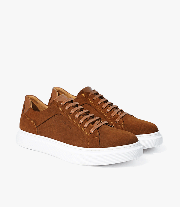 BASKET SUEDE en Daim, Tabac– CL6063