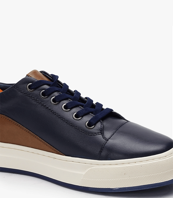 Celeno Maroc Basket Cuir Bolt Bleu pour homme 4