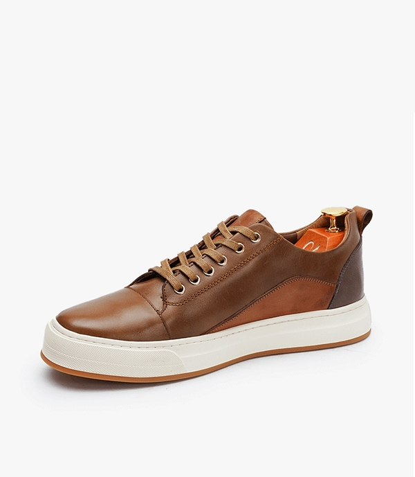 Celeno Maroc Basket Cuir Bolt Tabac pour homme 3