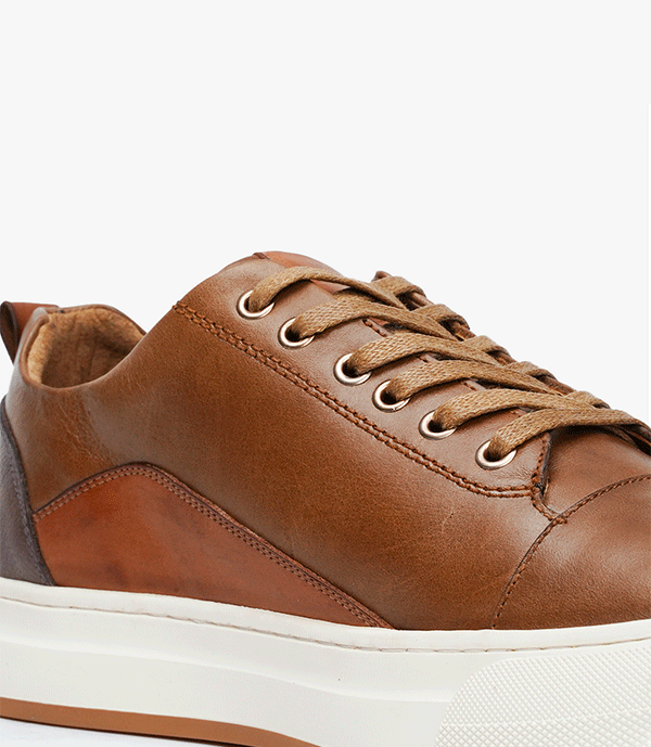 Celeno Maroc Basket Cuir Bolt Tabac pour homme 4