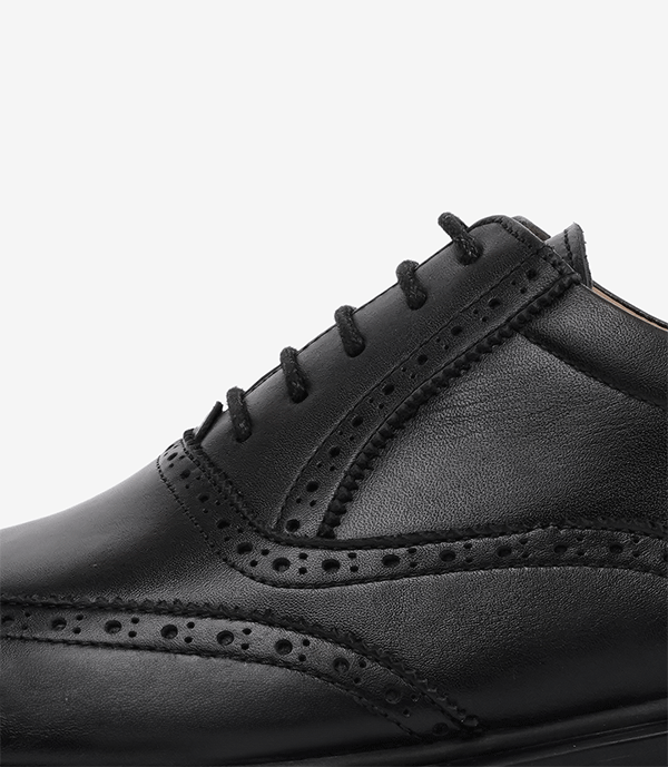 BROGUE en Cuir, Noir -CL200