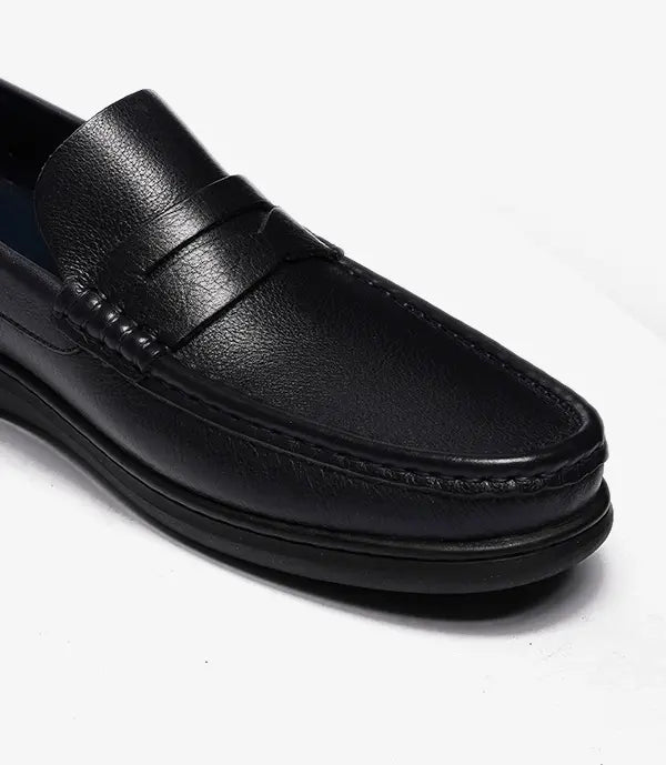 MOCASSIN EDEN En Cuir, Noir – CL146 Celeno