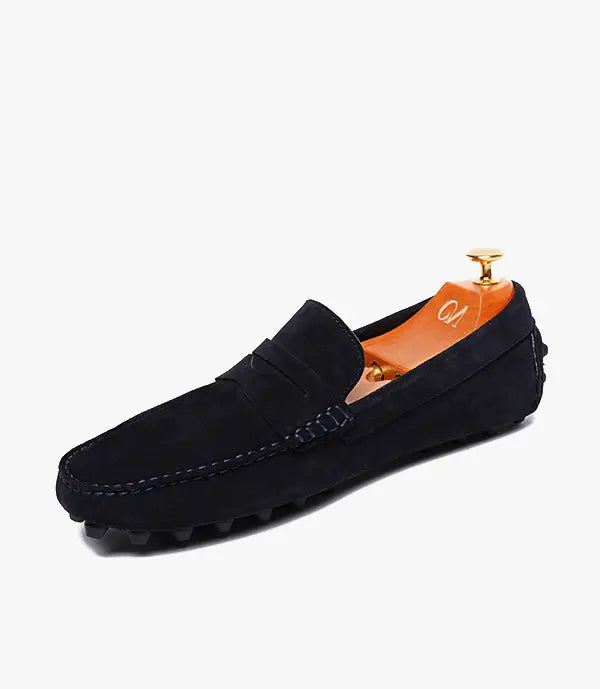MOCASSIN RECARDO En Daim, Bleu nuit – CL202 Celeno