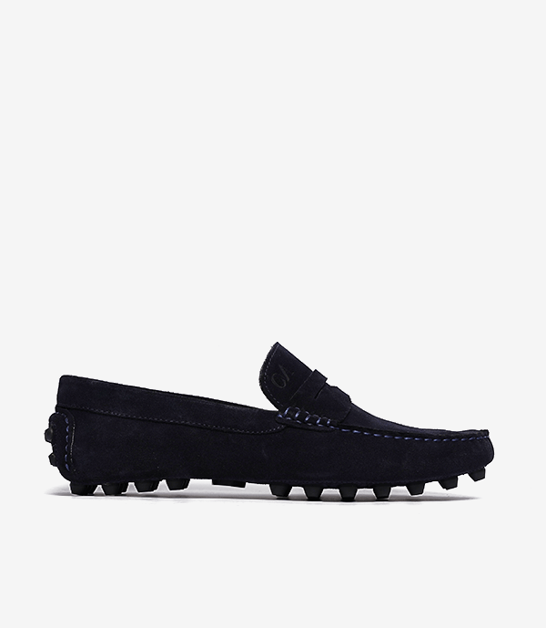 MOCASSIN RECARDO En Daim, Bleu nuit – CL202