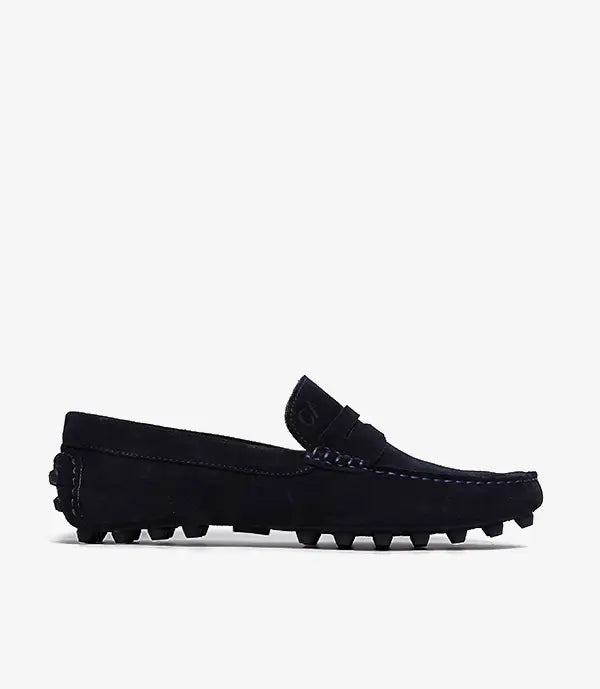 MOCASSIN RECARDO En Daim, Bleu nuit – CL202 Celeno