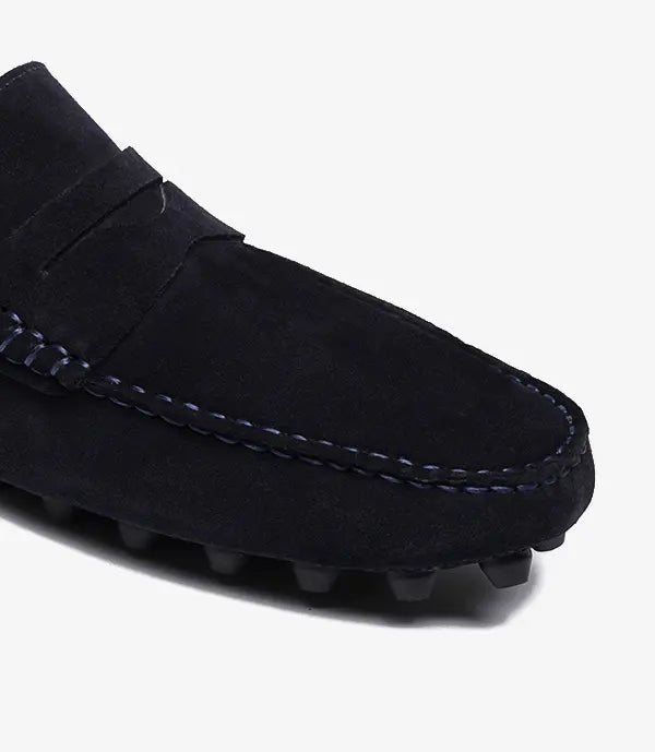 MOCASSIN RECARDO En Daim, Bleu nuit – CL202 Celeno