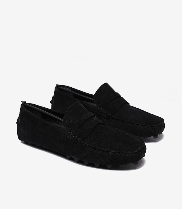 MOCASSIN RECARDO En Daim, Noir – CL202