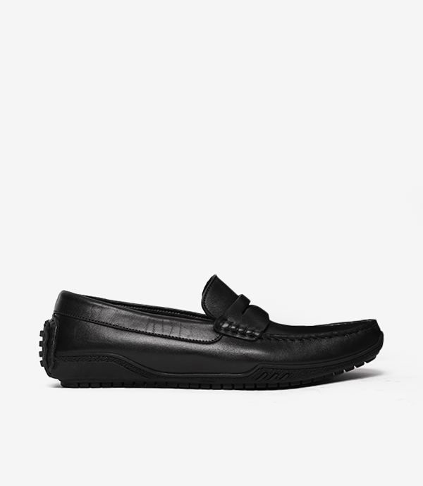 MOCASSIN Alessio en Cuir, Noir – CL012