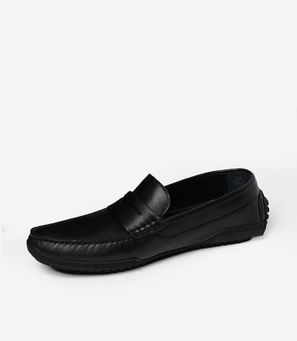MOCASSIN Alessio en Cuir, Noir – CL012