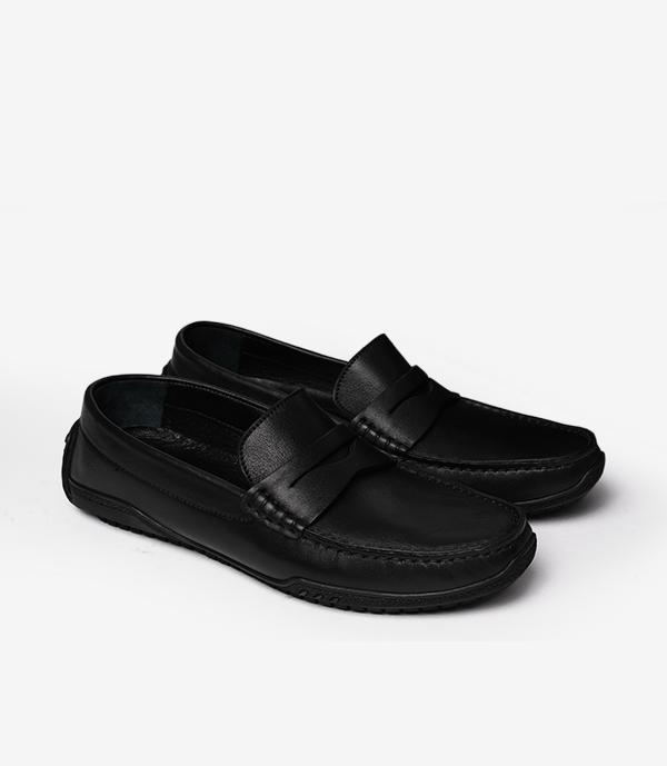 MOCASSIN Alessio en Cuir, Noir – CL012