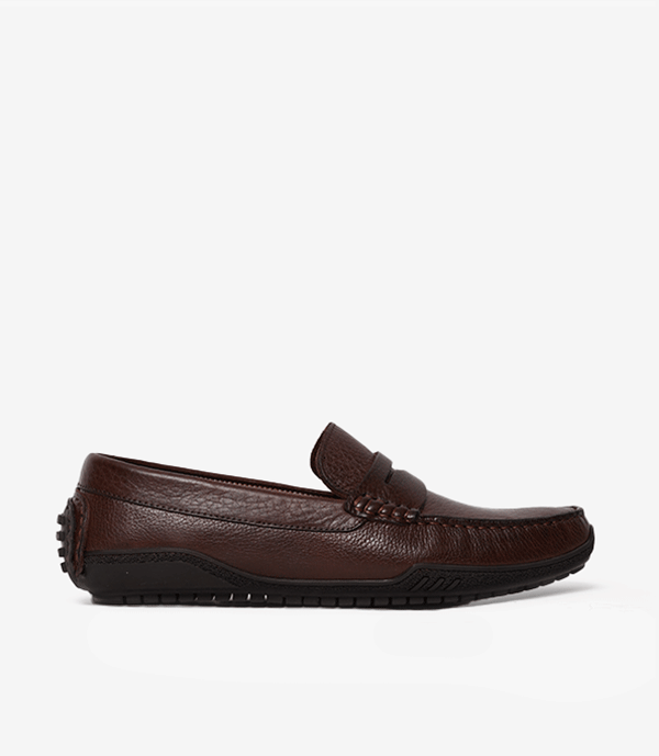 MOCASSIN Alessio en Cuir, Marron – CL012