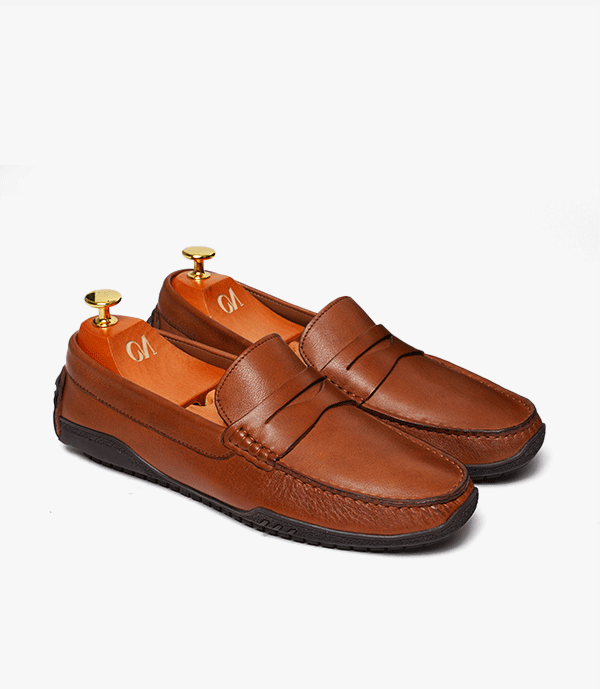 MOCASSIN Alessio en Cuir, Tabac – CL012