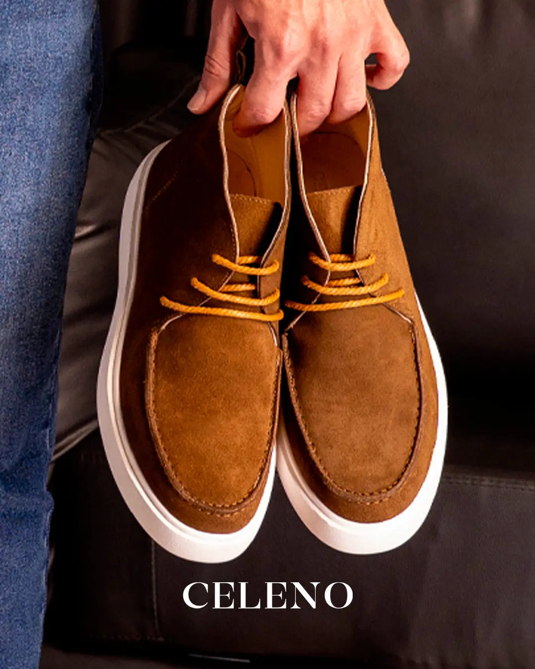 BOTTINE CHUKKA EN DAIM, Marron CL328 Celeno