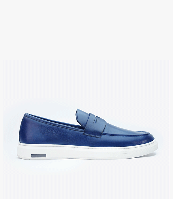 MOCASSIN ADDLER en Cuir, Bleu – CL6044