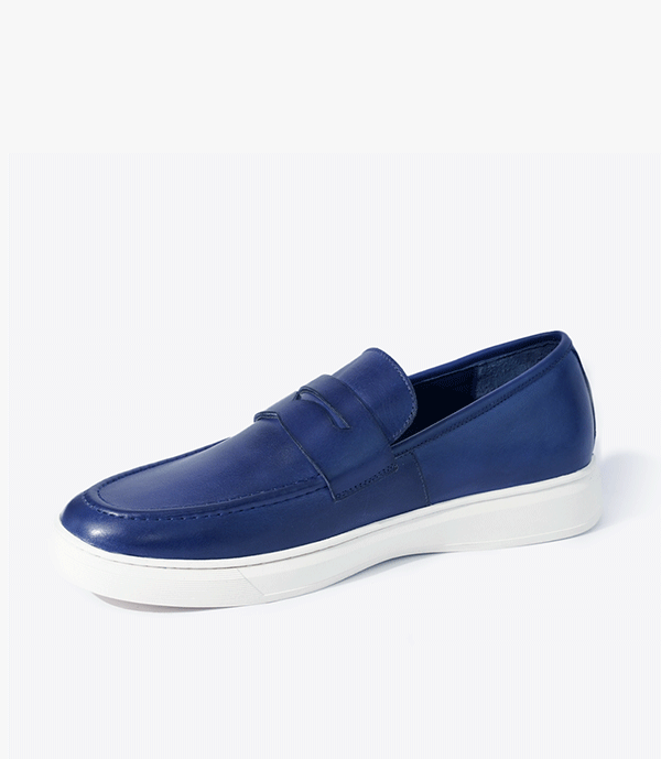 MOCASSIN ADDLER en Cuir, Bleu – CL6044