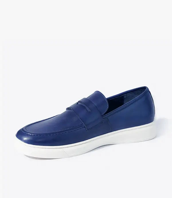 MOCASSIN ADDLER en Cuir, Bleu – CL6044 My Store