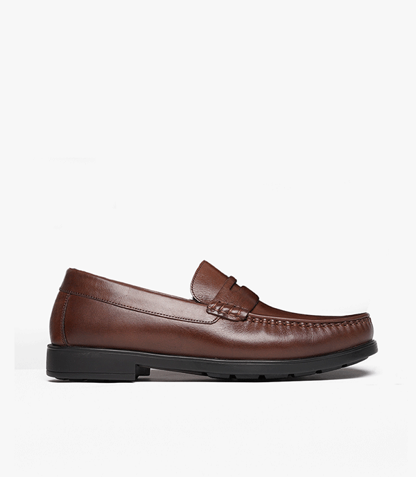 MOCASSIN ALTON en Cuir, Marron – CL46