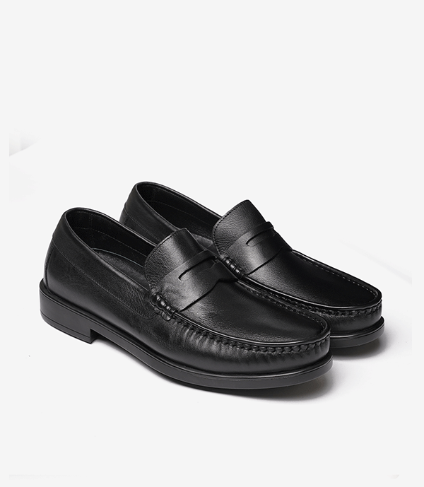 MOCASSIN ALTON en Cuir, Noir – CL46