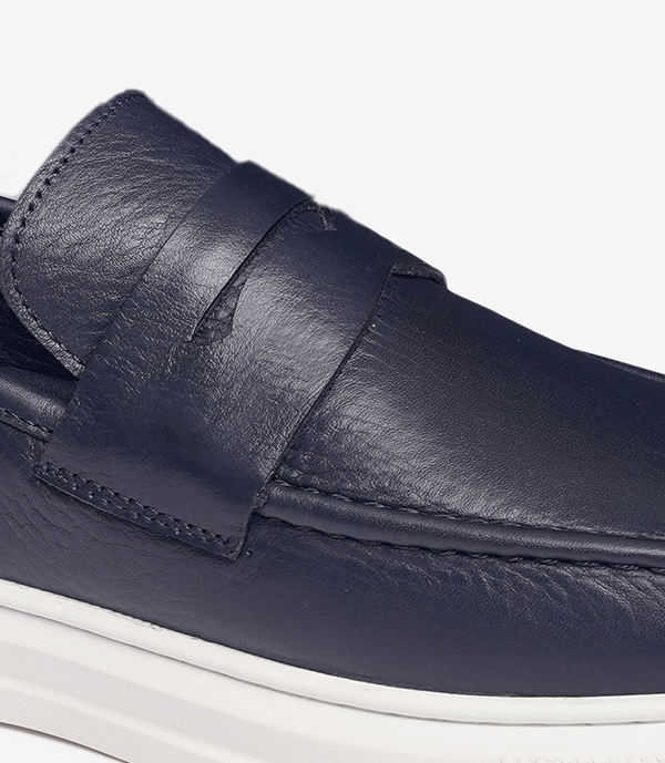 MOCASSIN ADDLER en Cuir, Bleu nuit – CL6044