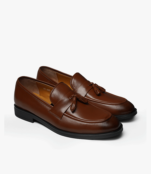 MOCASSIN HACKNEY en Cuir, Marron dégradé – CL665