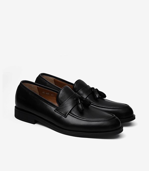 MOCASSIN HACKNEY en Cuir, Noir – CL665