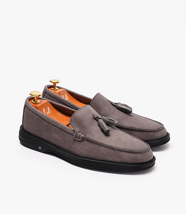 MOCASSIN HACKNEY en Daim, Gris – CL3062