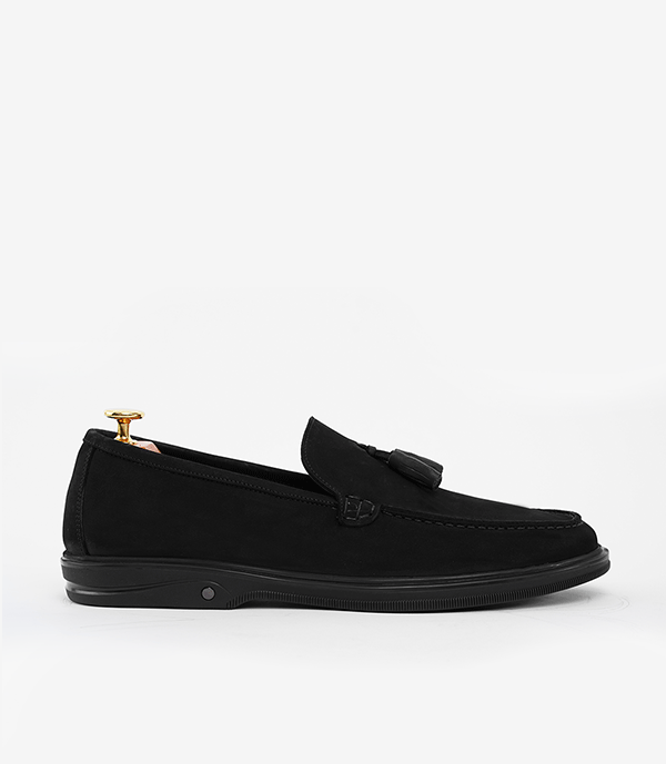 MOCASSIN HACKNEY en Daim, Noir – CL3062