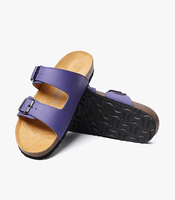 SANDALES Walk en Cuir, Violet – CL02